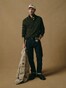 Gant Wool Blend Neps Half Buttoned Trui Country Green