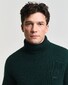 Gant Wool Blend Rollneck Trui Tartan Green