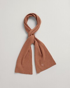 Gant Wool Knit Scarf Roasted Walnut