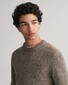 Gant Wool Neps Ronde Hals Lamswol Mix Trui Dark Grey Melange