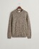 Gant Wool Neps Ronde Hals Lamswol Mix Trui Dark Grey Melange