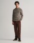 Gant Wool Neps Ronde Hals Lamswol Mix Trui Dark Grey Melange