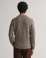 Gant Wool Neps Ronde Hals Lamswol Mix Trui Dark Grey Melange