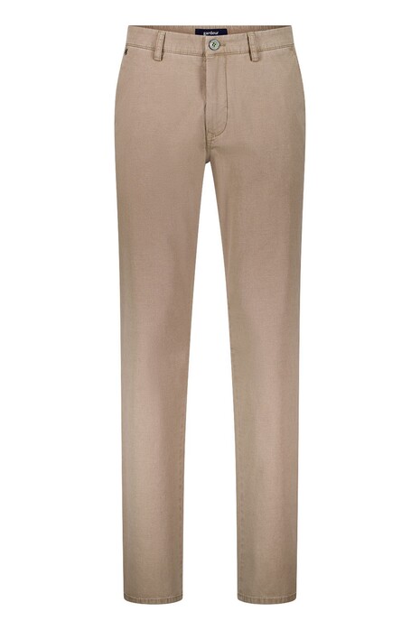 Gardeur Benito Authentic Chino Look Fine Texture Comfort Stretch Broek Licht Camel