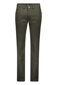 Gardeur Bill-3 Cotton Blend Subtle Check Broek Khaki