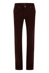 Gardeur Bill-3 Organic Cotton Corduroy High Comfort Corduroy Broek Donker Bruin