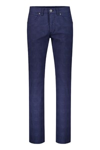 Gardeur Bill Business Hero Subtle Check Wool Look Cotton Blend Pants Marine