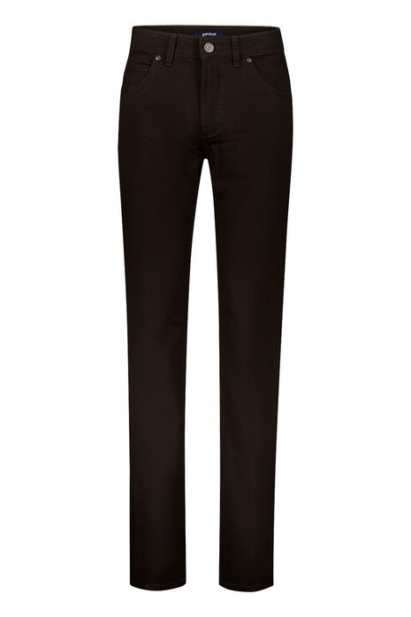 Gardeur Bill Cottonflex Organic Cotton Tencel Blend Cashmere Touch Broek Dark Brown
