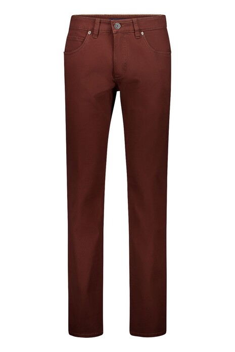 Gardeur Bill Cottonflex Organic Cotton Tencel Blend Cashmere Touch Broek Roestrood