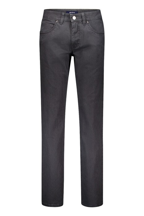 Gardeur Bill Everyday Fine Patterned Cotton Soft Touch Comfort Stretch Broek Donker Grijs