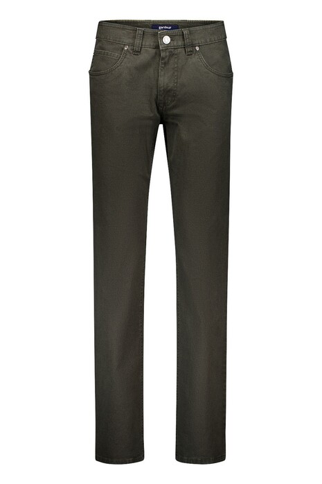 Gardeur Bill Everyday Fine Patterned Cotton Soft Touch Comfort Stretch Broek Khaki