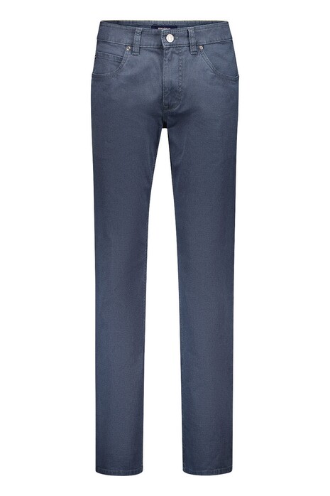 Gardeur Bill Everyday Fine Patterned Cotton Soft Touch Comfort Stretch Broek Midden Blauw