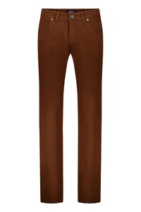 Gardeur Bill Everyday Fine Patterned Cotton Soft Touch Comfort Stretch Pants Dark Terra