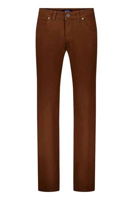 Gardeur Bill Everyday Fine Patterned Cotton Soft Touch Comfort Stretch Pants Dark Terra