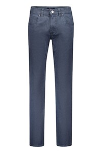Gardeur Bill Everyday Fine Patterned Cotton Soft Touch Comfort Stretch Pants Mid Blue