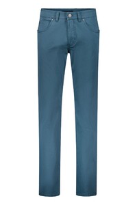 Gardeur Bill Fine Pattern Cotton Comfort Stretch Soft Wash-out Effects Pants Petrol Green