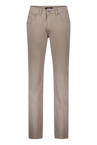 Gardeur Bill Fine Pattern Cotton Comfort Stretch Soft Wash-out Effects Pants Taupe