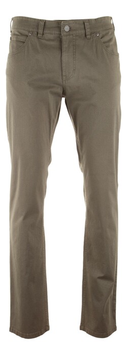 Gardeur Bill Fine-Textured Print Broek Dusty Olive