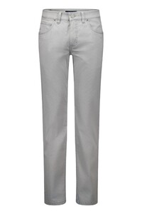 Gardeur Bill Fine-Textured Print Broek Licht Grijs