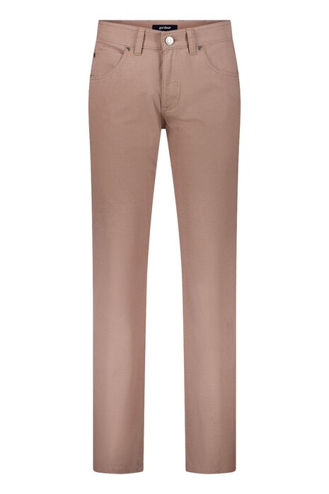 Gardeur Bill Luxury Comfort Subtle Texture Pattern Business Hero Broek Donker Beige
