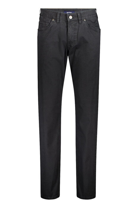 Gardeur Bill Patterned Cotton Soft Touch Comfort Stretch Broek Anthracite