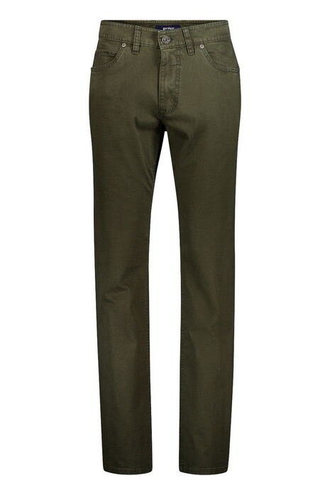 Gardeur Bill Patterned Cotton Soft Touch Comfort Stretch Broek Khaki