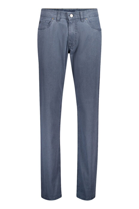 Gardeur Bill Patterned Cotton Soft Touch Comfort Stretch Pants Mid Blue