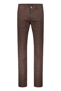 Gardeur Bill Wool-Look Soft Touch Check Broek Bruin