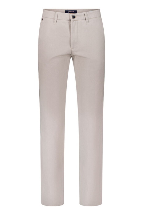 Gardeur Bono Business Hero Fine Texture Pattern Wool Look Cotton Stretch Broek Beige