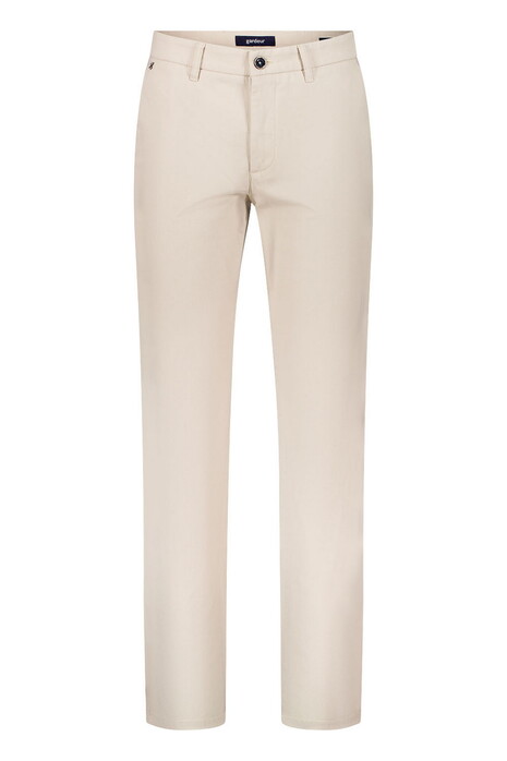 Gardeur Bono Business Hero Fine Texture Pattern Wool Look Cotton Stretch Broek Licht Zand