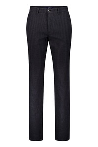 Gardeur Bono Business Hero Wool Look Soft Touch Fine Texture Pattern Broek Anthracite