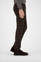 Gardeur Bono Soft Touch Easy Care Wool Look Check Pattern Broek Donker Bruin