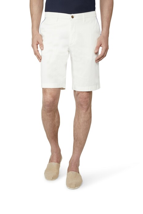 Gardeur Jasper-8 Uni Fine Contrast Bermuda Off White