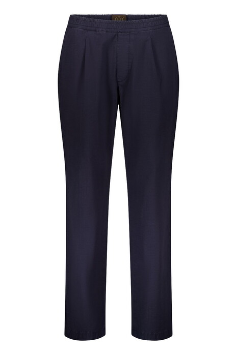 Gardeur Libero-2 Finest Cotton High Stretch Authentic Crosshatch Pattern Broek Dark Navy