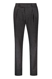 Gardeur Livio Wool Flanel Comfort Stretch Broek Donker Grijs