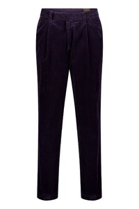 Gardeur Luciano Iconic Genua Corduroy Soft Touch Cotton Tencel Corduroy Broek Dark Lilac
