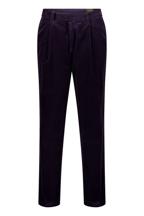 Gardeur Luciano Iconic Genua Corduroy Soft Touch Cotton Tencel Corduroy Broek Dark Lilac
