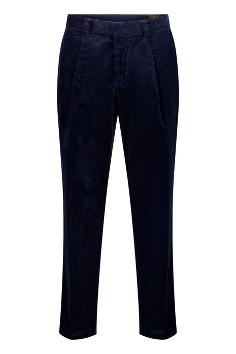 Gardeur Luciano Iconic Genua Corduroy Soft Touch Cotton Tencel Corduroy Broek Dark Navy