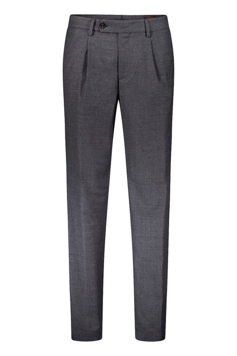 Gardeur Modern Wool Flanel Soft Warm Touch Comfort Stretch Broek Donker Grijs