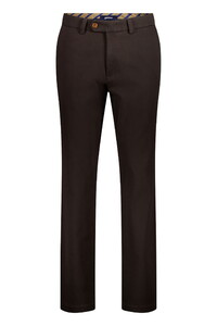 Gardeur Roman Leisure Luxury King Twill Soft Touch Comfort Stretch Broek Donker Bruin