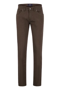 Gardeur Sandro Fine Texture Comfort Stretch Broek Bruin