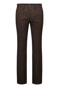 Gardeur Savage-2 Ewoolution Micro Texture Pattern Broek Donker Bruin