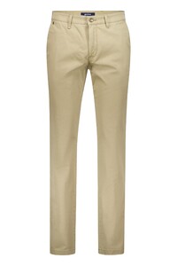 Gardeur Seven Slim Uni Subtle Cotton Stretch Broek Donker Beige