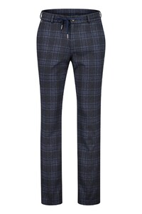 Gardeur Sidney-2 Check Everywear Soft Touch Pants Blue