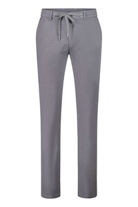 Gardeur Sidney-2 Micro Check Drawstring High Stretch Featherweight Broek Licht Grijs