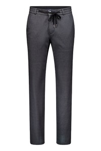 Gardeur Sidney-2 Soft Touch Subtle Check Drawstring Pants Dark Gray