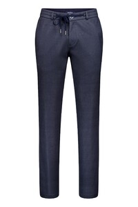 Gardeur Sidney-2 Soft Touch Subtle Check Drawstring Pants Dark Navy