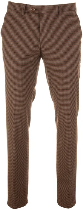 Gardeur Sonny-8 Warm Colored Check Broek Bruin