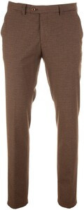 Gardeur Sonny-8 Warm Colored Check Pants Brown