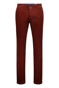 Gardeur Subway Genua Corduroy Cotton Tencel Subtle Stretch Corduroy Broek Brick Brown
